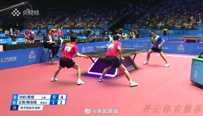 开云官方网站：乒乓球男子团体半决赛 上海战胜黑龙江晋级决赛
